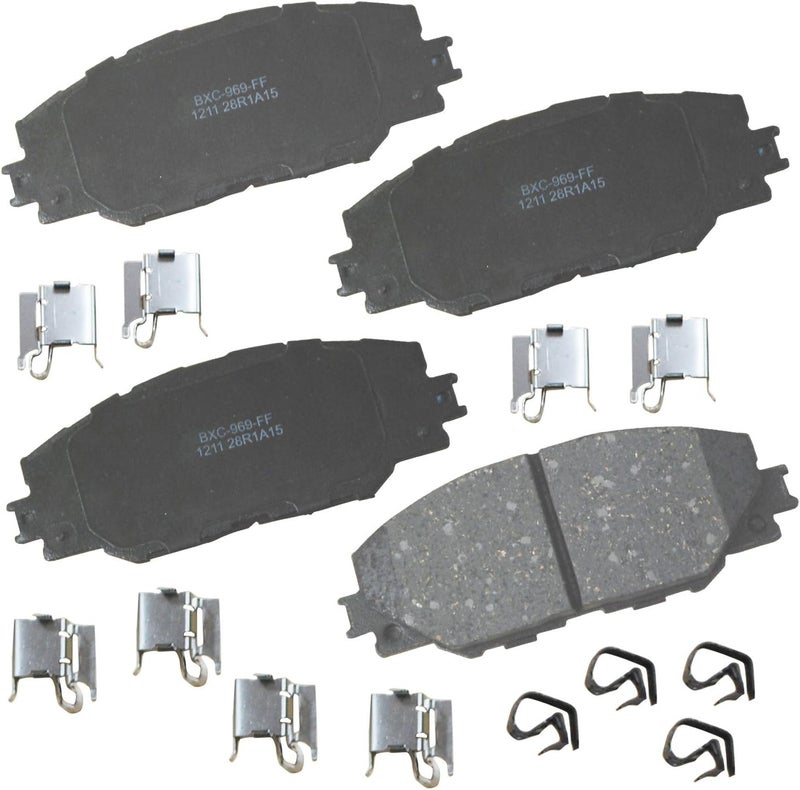 Bendix Premium SBC1211 Ceramic Front Brake Pads for Pontiac Vibe 2010-2009, Scion iM 2016, tC 2016-2011, Toyota Corolla iM 2018-2017, Matrix 2013-2009, Mirai 2020-2016, RAV4 2018-2006 - Image 1